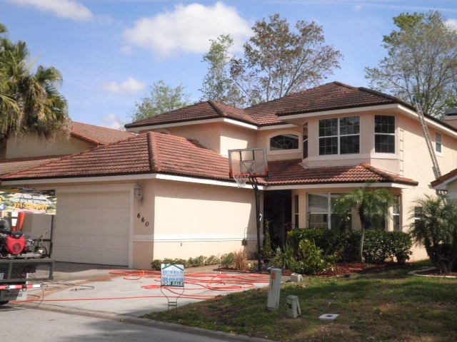 Before roof cleaning